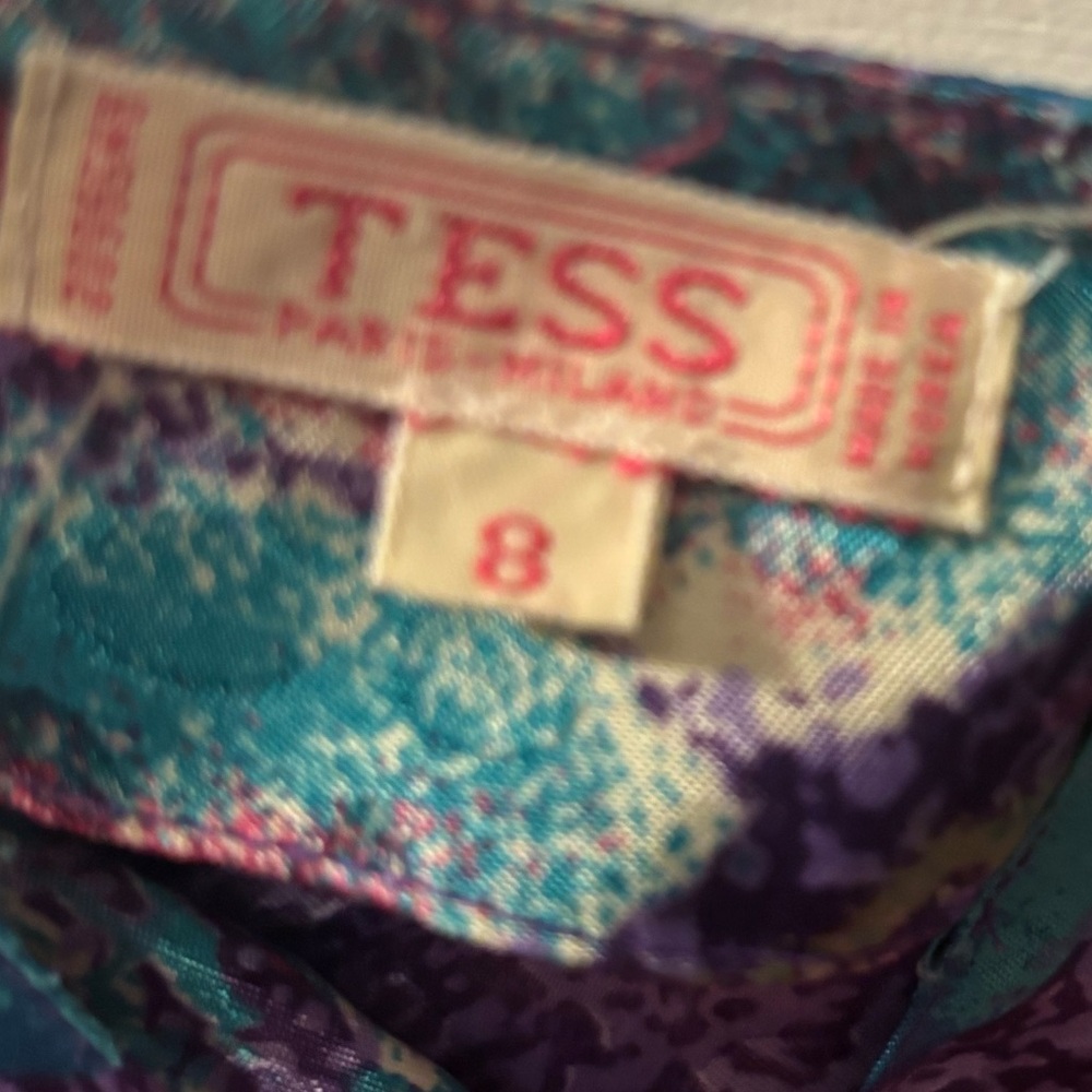 Vintage 80s Librarian Silky Artsy Sz M 8 Blouse Grannycore Shoulder Pads - Picture 4 of 5